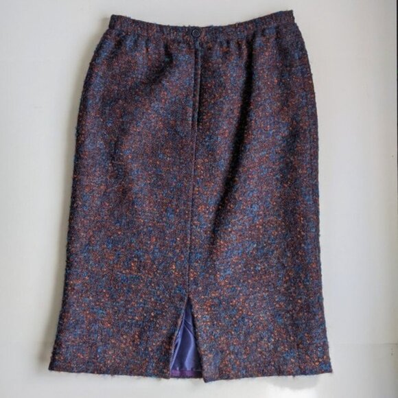 Vintage Curly Wool Classic Skirt Suit Tag 16 Waist 30" Chest 40" Union Label - Picture 10 of 13